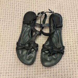 Born Black Leather Sandals